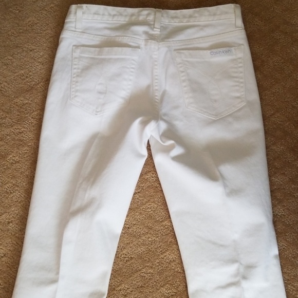 Calvin Klein white jeans 27/4 NWOT - Picture 2 of 6